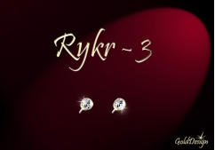 Rykr 3 - náušnice zlacené